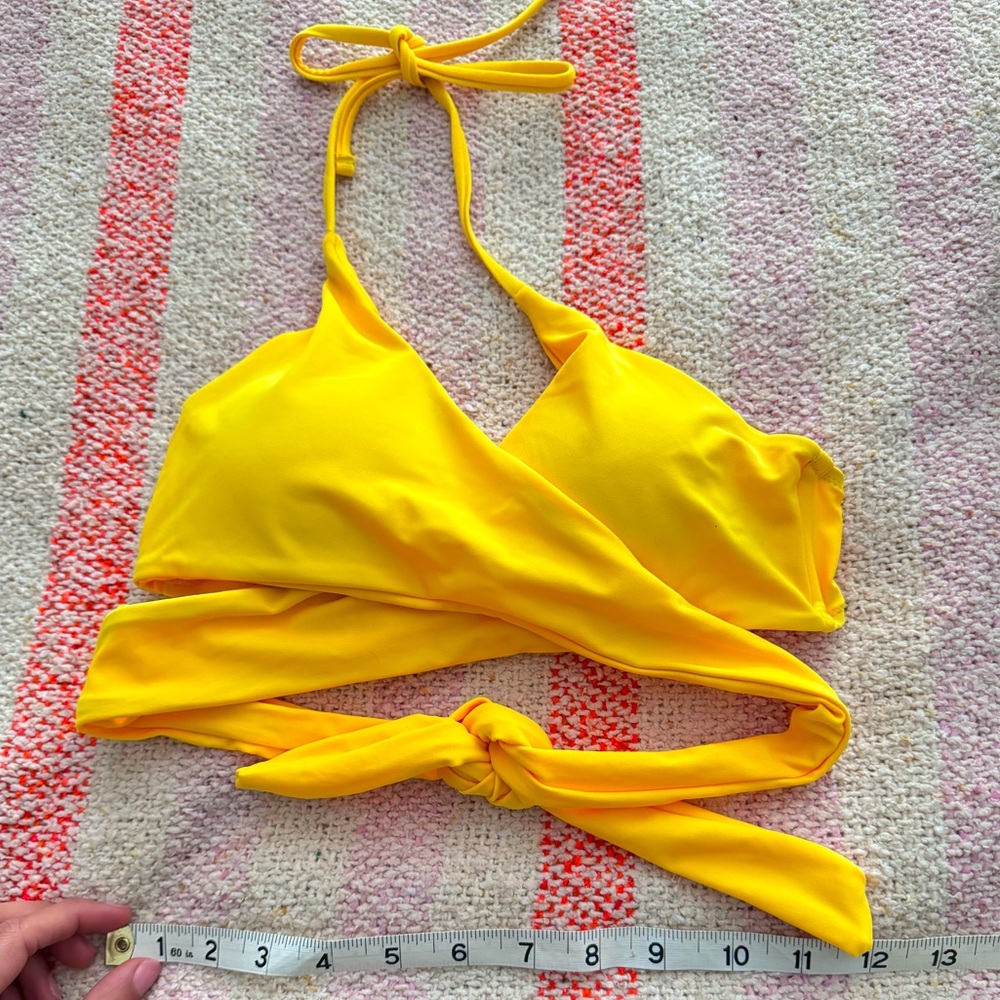 Yellow swimsuit bikini top